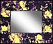 Painted mirror frame by  Mozart, acrylic paint on wood